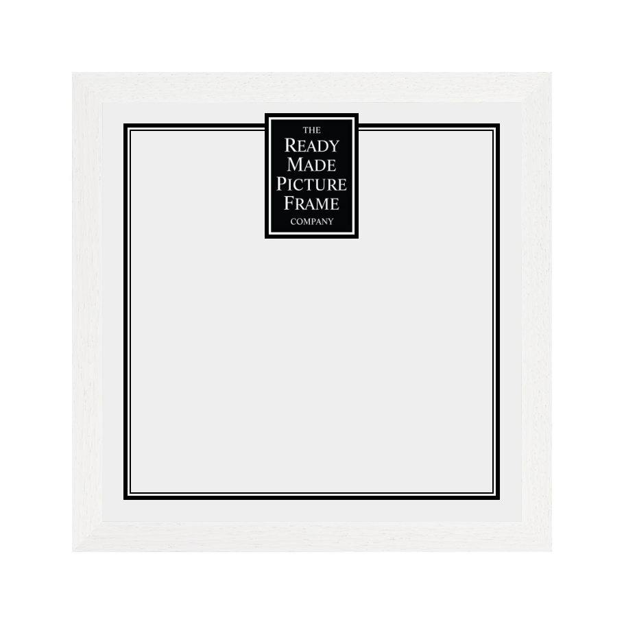 12" x 12"  Small Linear White