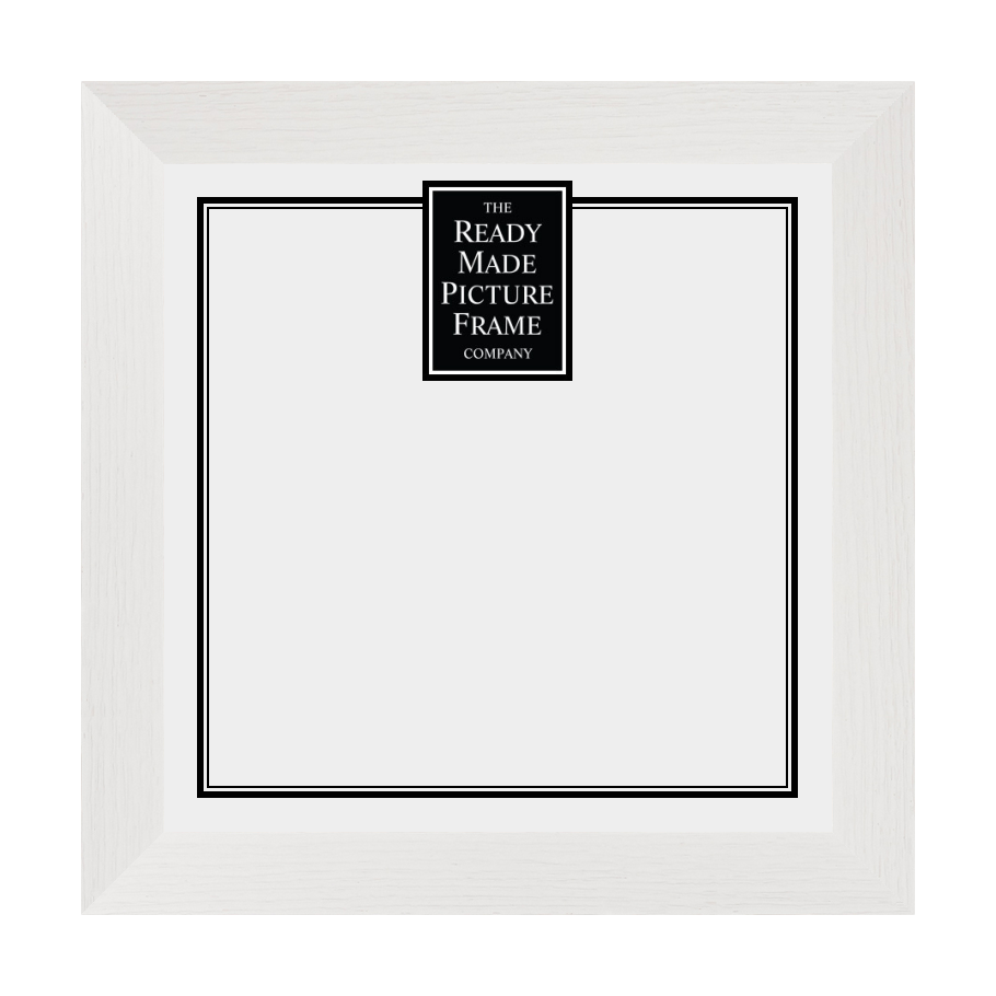 12" x 12"  Large Linear White